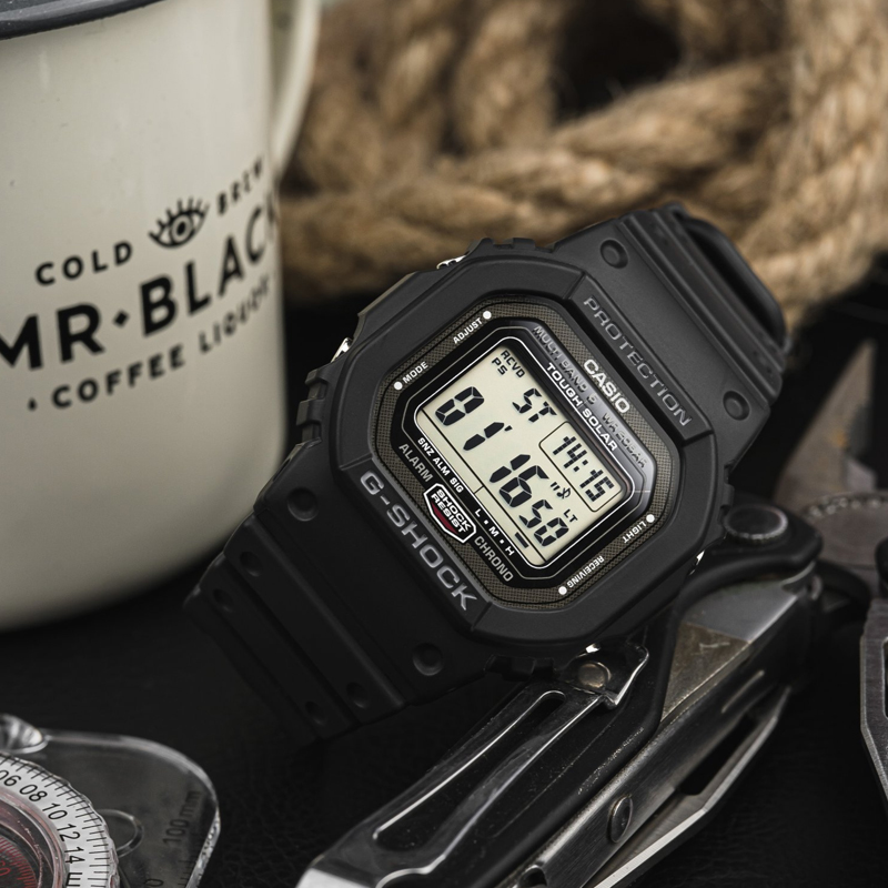 Casio/卡西欧原点小方块手表男 太阳能电波旋盖防水表GW-5000U-1