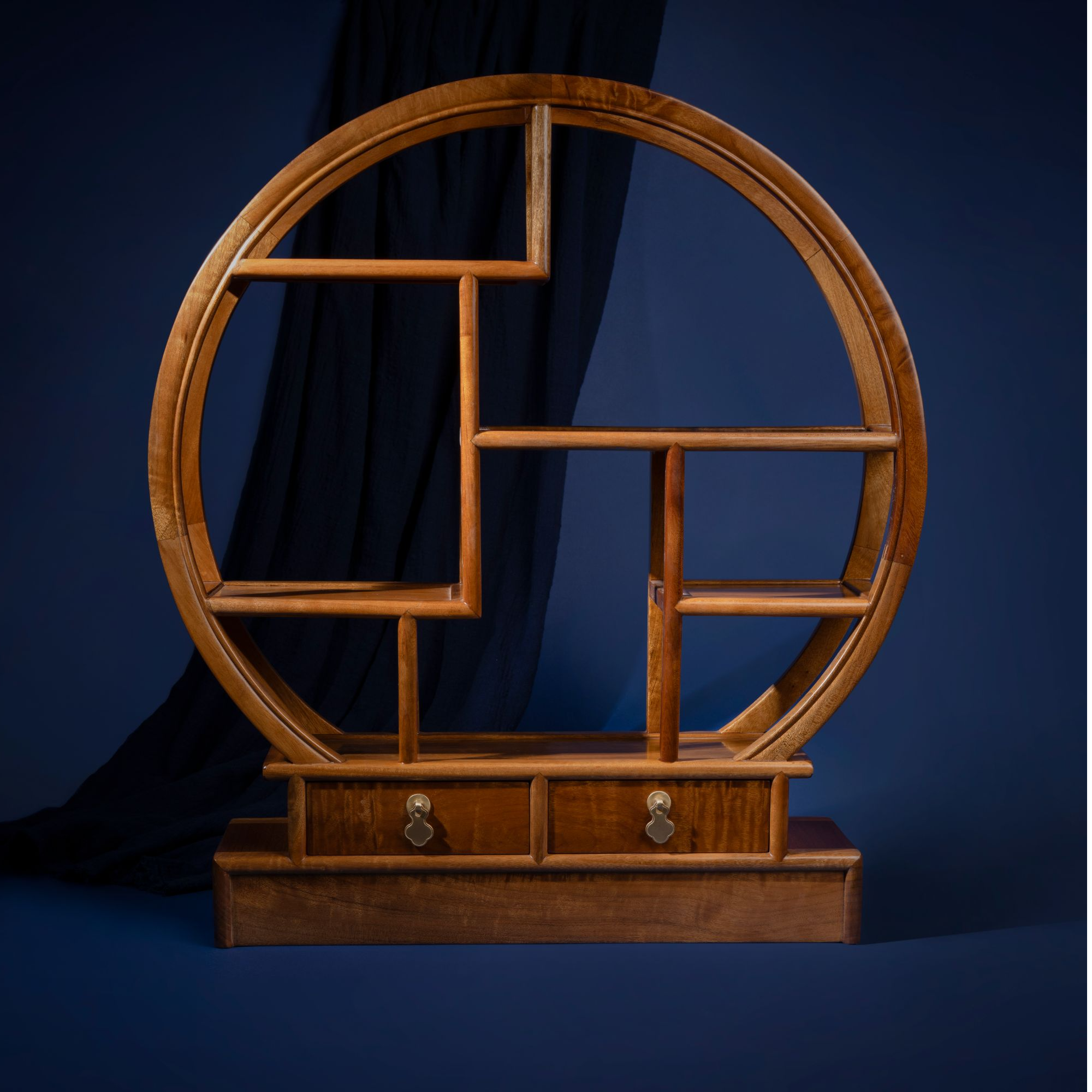 御木·金丝楠木博古架置物架（小）