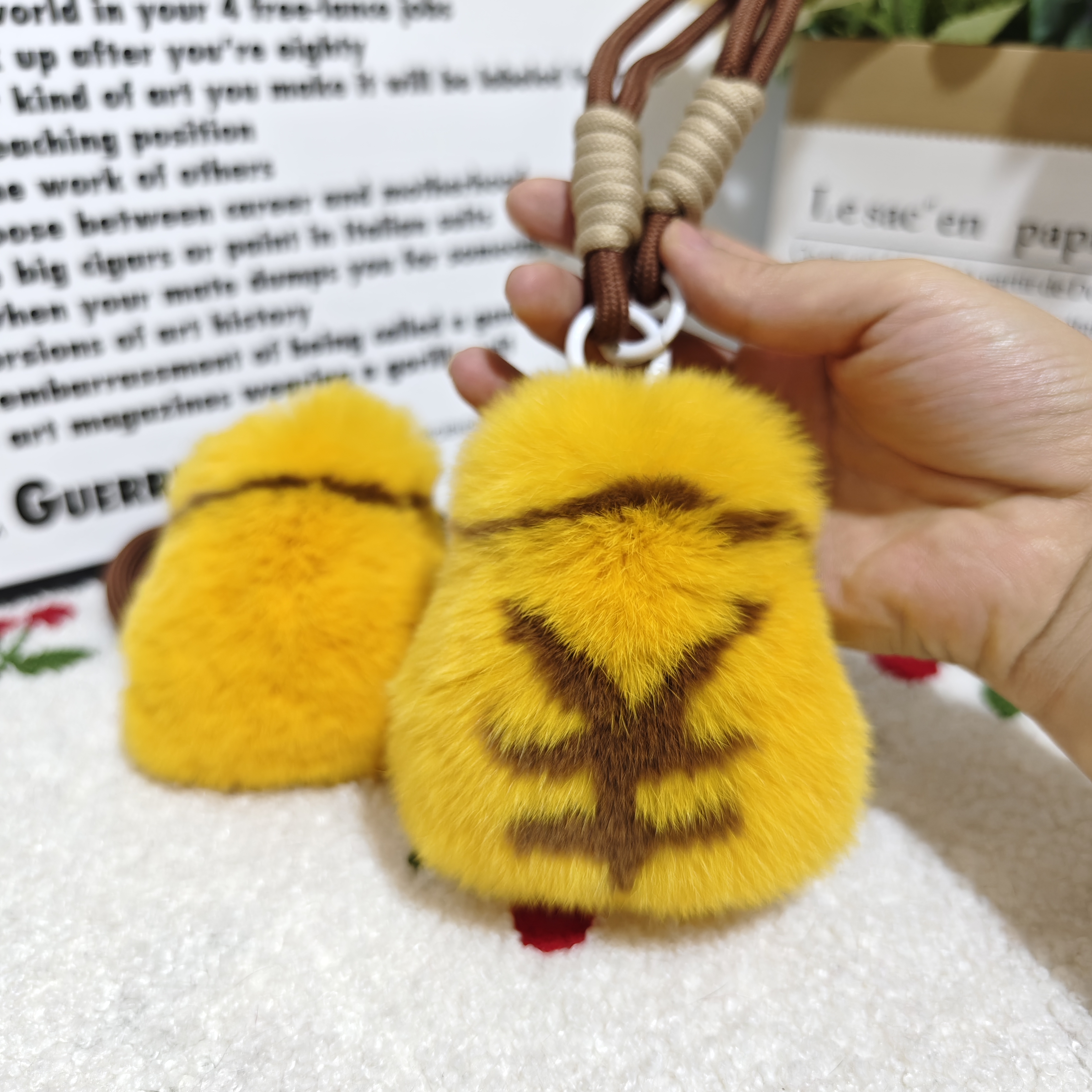 獭兔毛钱袋子皮草挂件钥匙扣创意包包挂饰手机挂件礼物