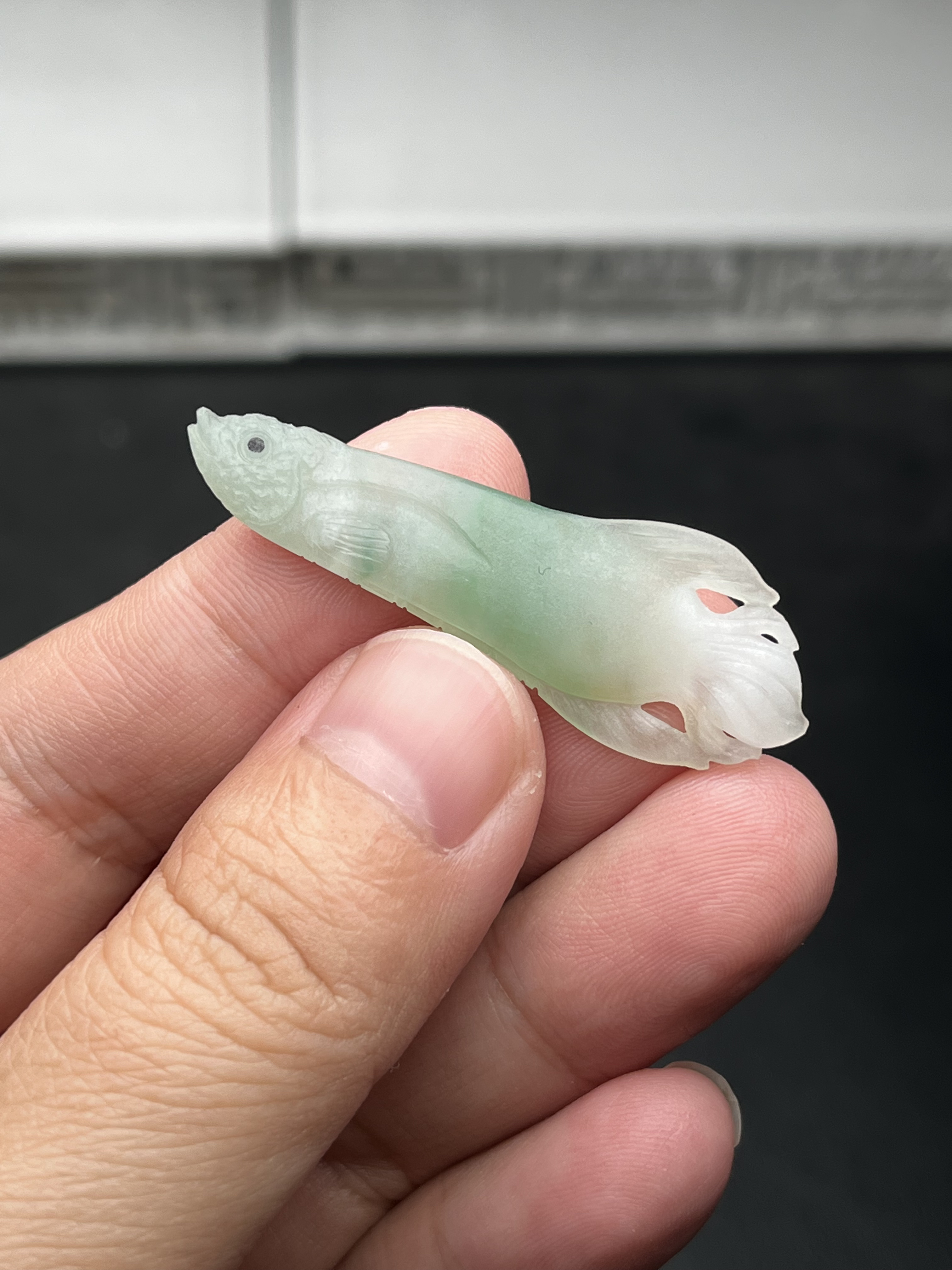 精品毛货翡翠小鱼