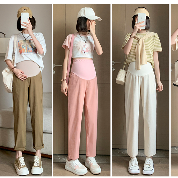 非主图款春夏季孕妇托腹裤长裤休闲裤子时尚显瘦大码直筒外穿宽松