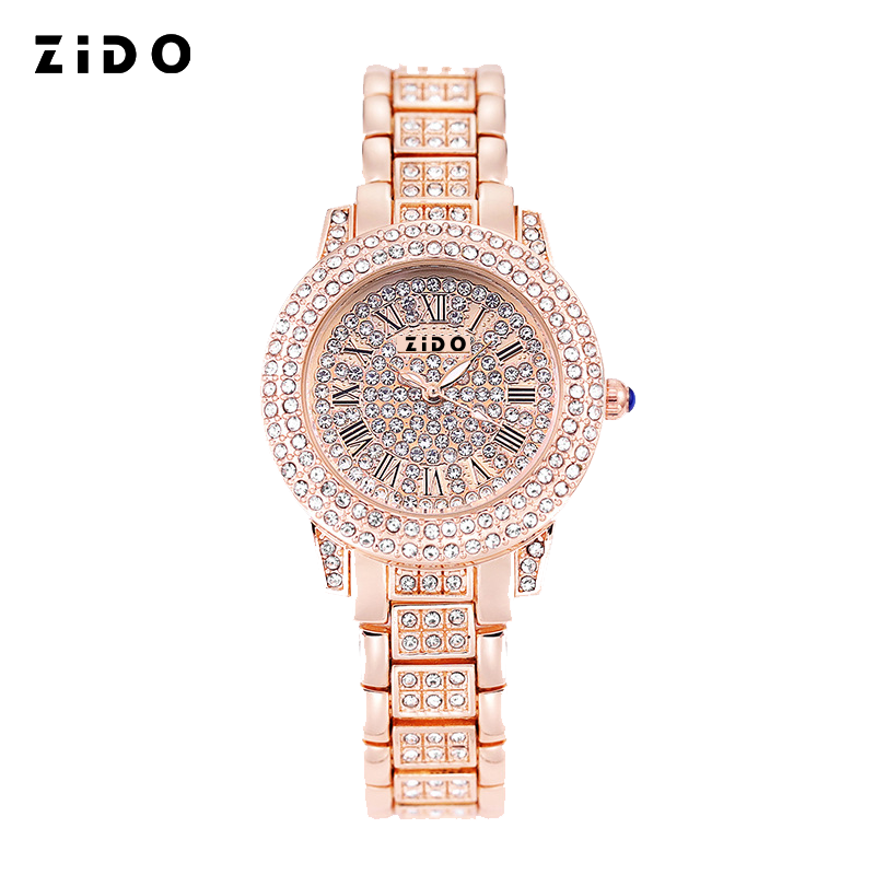 爆款聚宝盆女士手表高颜值时尚简约百搭镶钻轻奢腕表