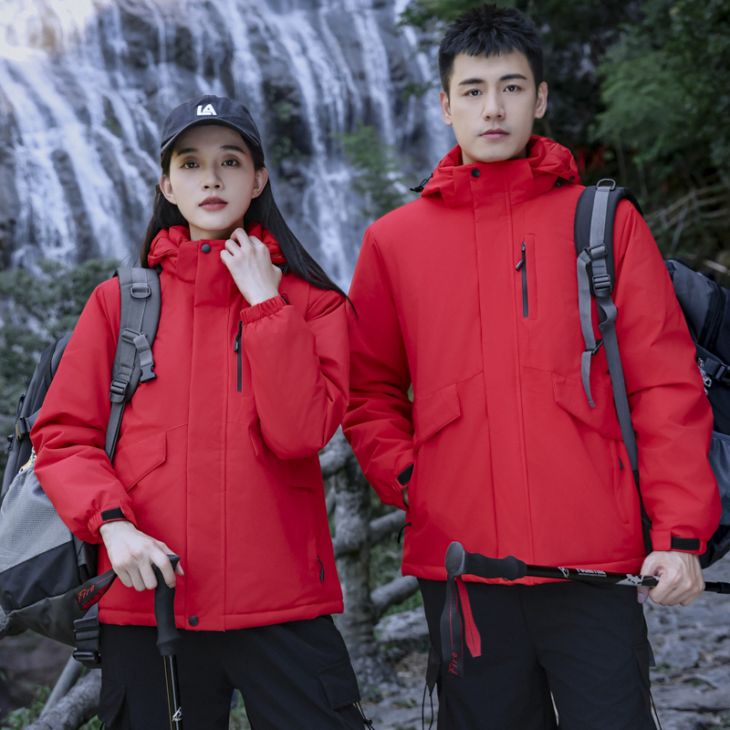 秋冬季新款光变热磁棉衣女石墨烯热磁男工装防风防水加厚情侣棉服