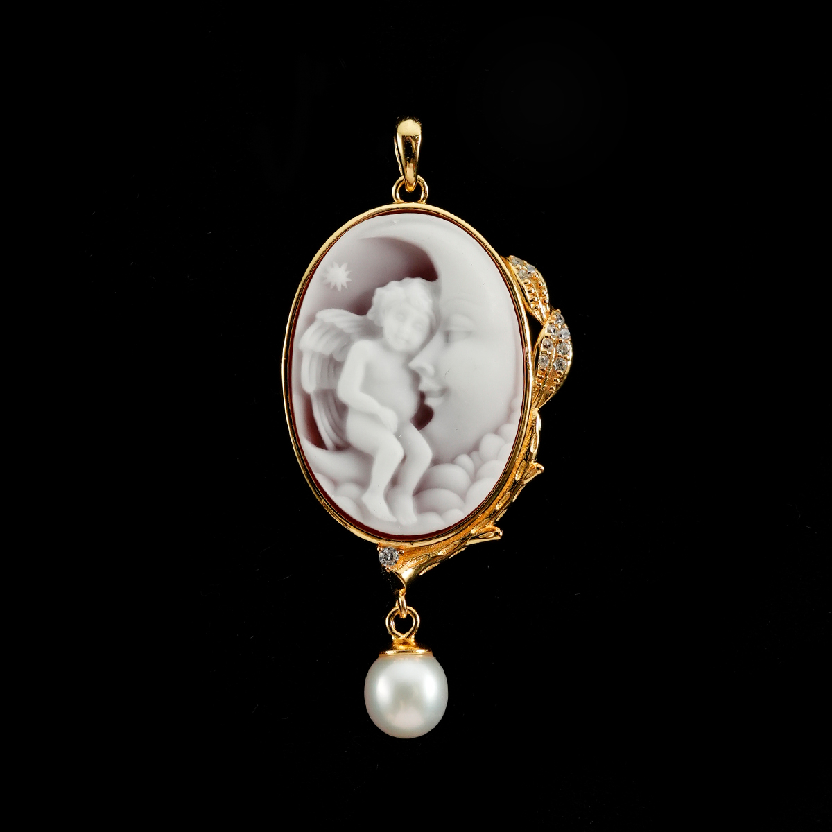 合金吊坠 【奢小姐珠宝】天使卡梅奥吊坠-ZP002