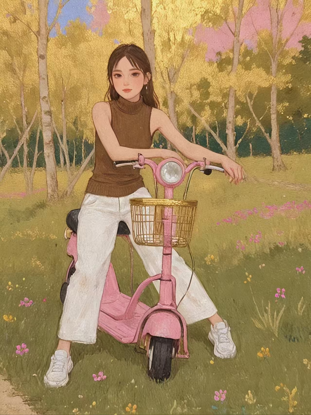 学生上学宝妈遛弯带娃轻便电动滑板车