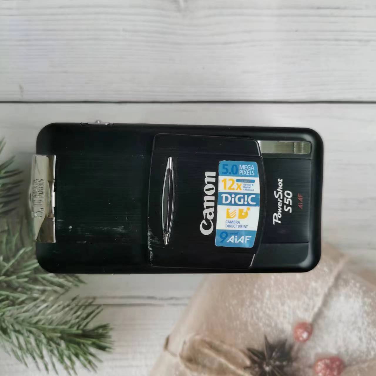 9新 Canon/佳能 S50 500万像素3倍光学变焦滑盖学生黑色摄影拍照
