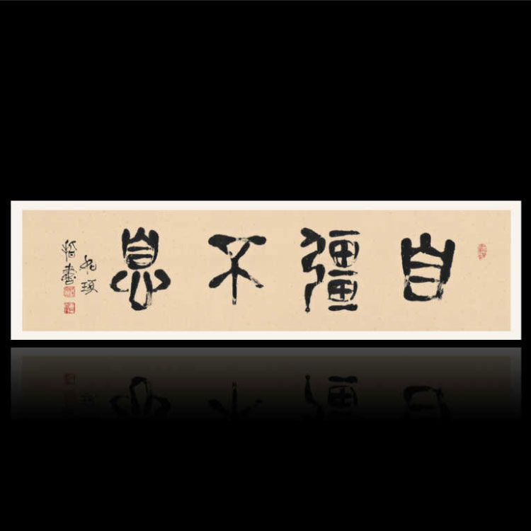 《自强不息》 崔老师如琢先生   宣纸   34cm×138cm 