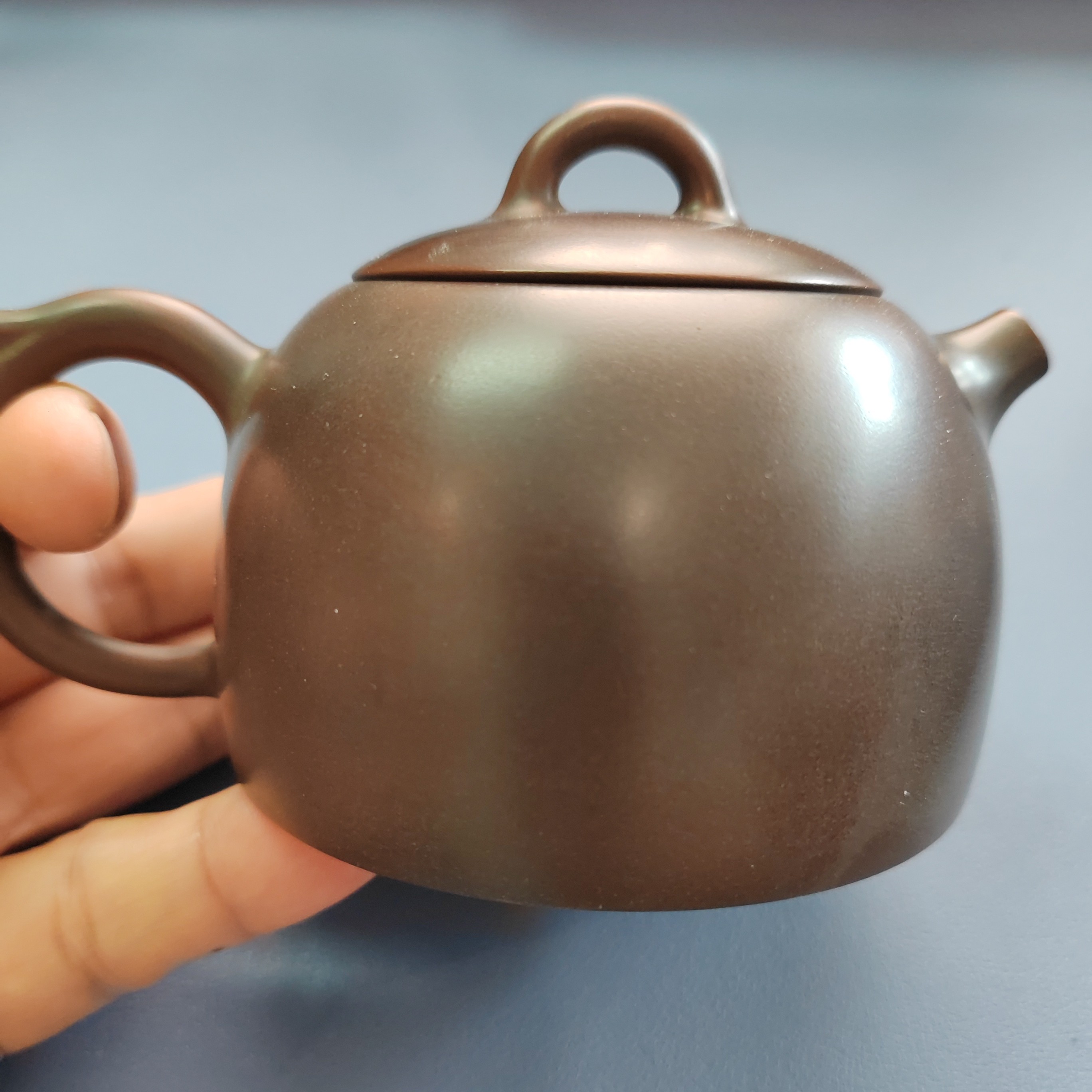 秦权壶 秤砣壶 220毫升 钦州坭兴陶茶壶 手工拉坯成型