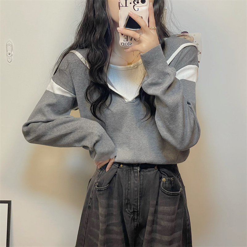 【一号链接】（直播间过款专用链接）秋季时尚洋气长袖针织衫女上衣