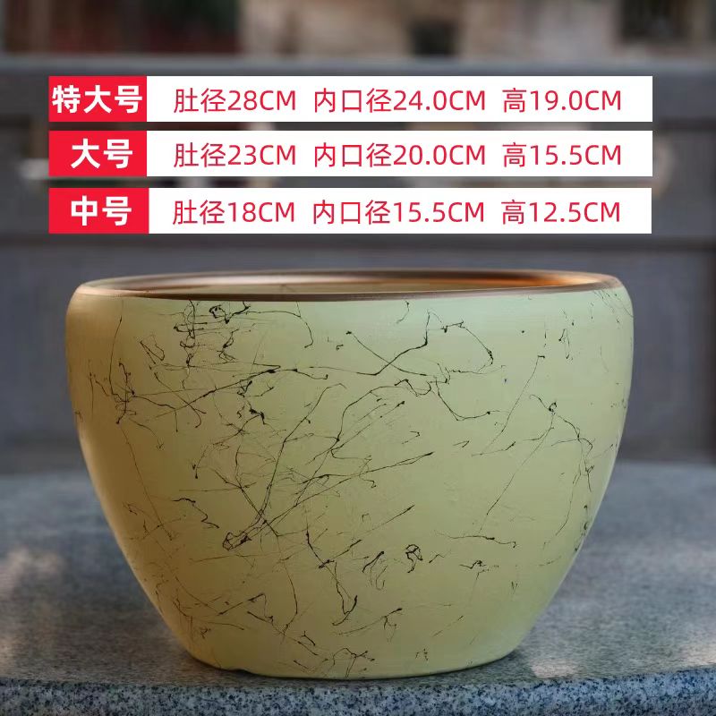 网红陶瓷花盆北欧风格特大号居家办公大口径发财树多肉盆创意花盆