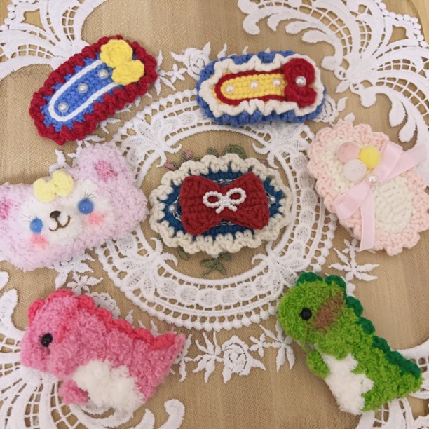 【清恬】纯手工毛线钩织包包 钥匙扣 发夹 发圈 玩偶摆件