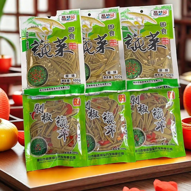 开袋即食莼菜湖北恩施特产高山酸辣剁椒味莼菜坛装优质农产品100g