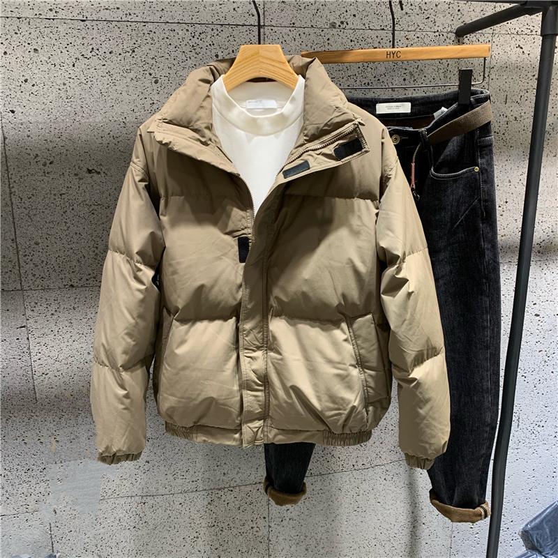 波司澄冬季新款立领男士简约纯色羽绒服时尚潮流宽松百搭