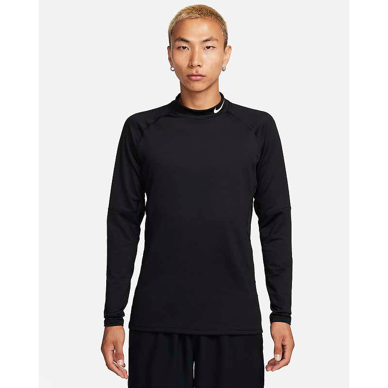 NIKE/耐克男子AS M NP TOP WARM LS MOCK运动长袖T恤 FB8516-010