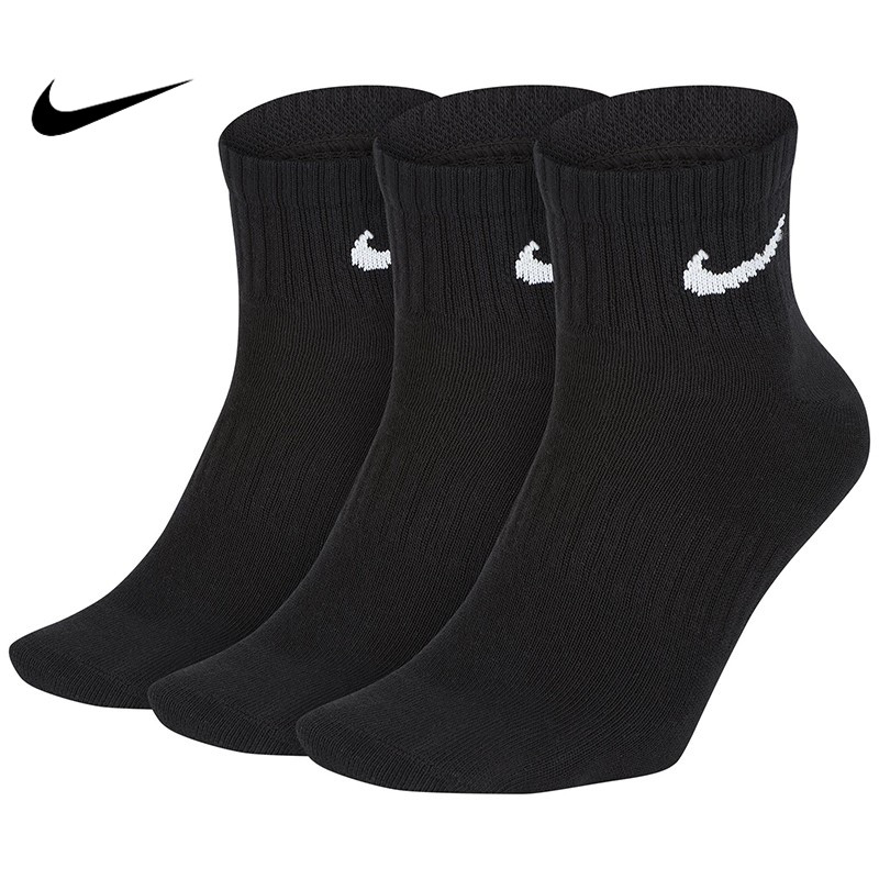 NIKE/耐克男女袜运动袜训练袜休闲袜舒适袜子三双装 SX7677-010