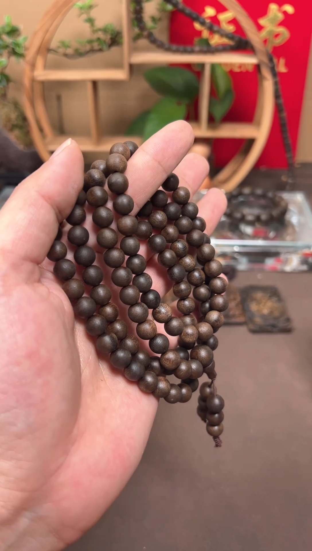 【闪购商品】沉香手串018芽庄白棋0.8沉水圆珠多圈