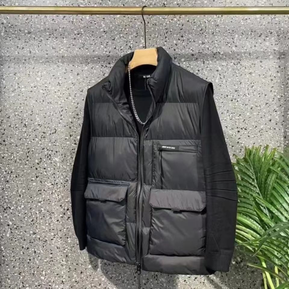 冬季新款羽绒棉马甲男欧洲站潮牌立领百搭坎肩保暖休闲背心