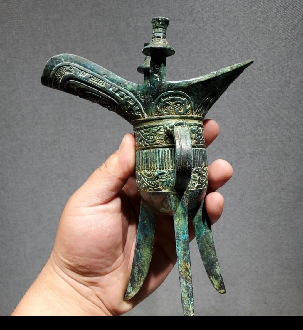 父辛爵杯仿古青铜器摆件家居摆件桌面摆件