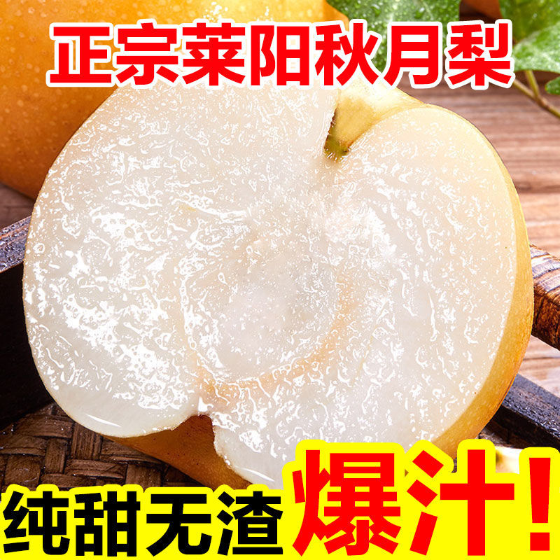 梨山东正宗秋月梨新鲜薄皮超甜大果梨子水果批发整箱10斤清热化痰