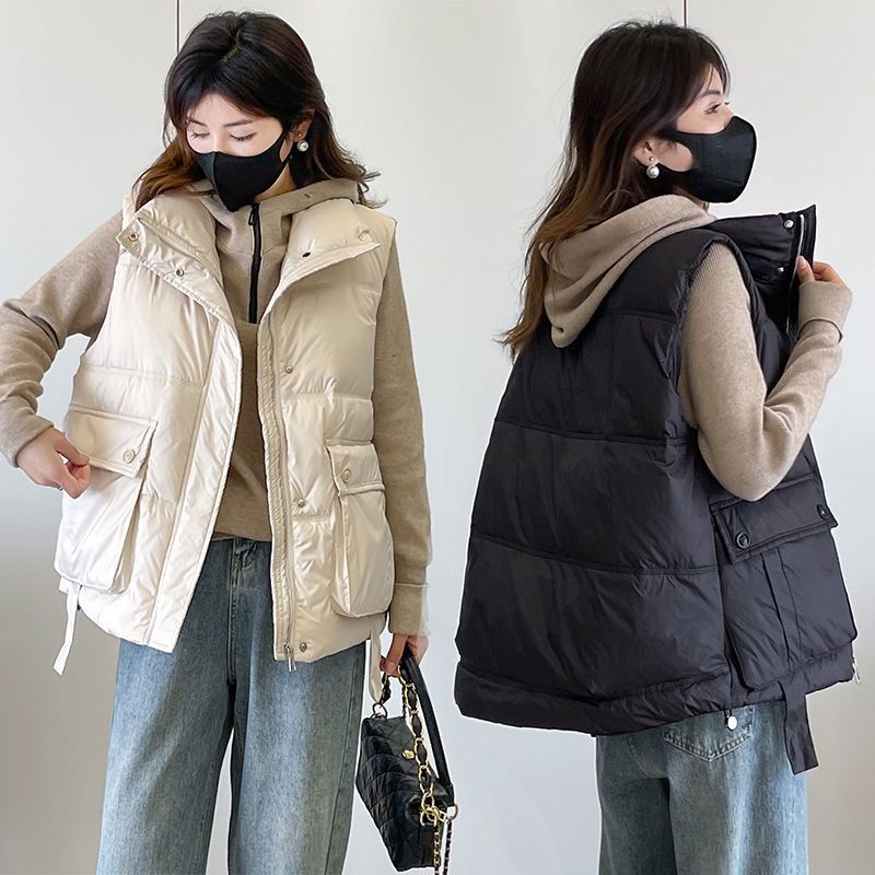 波司澄羽绒马甲女款外穿2023秋冬新款韩版胖mm宽松休闲无袖