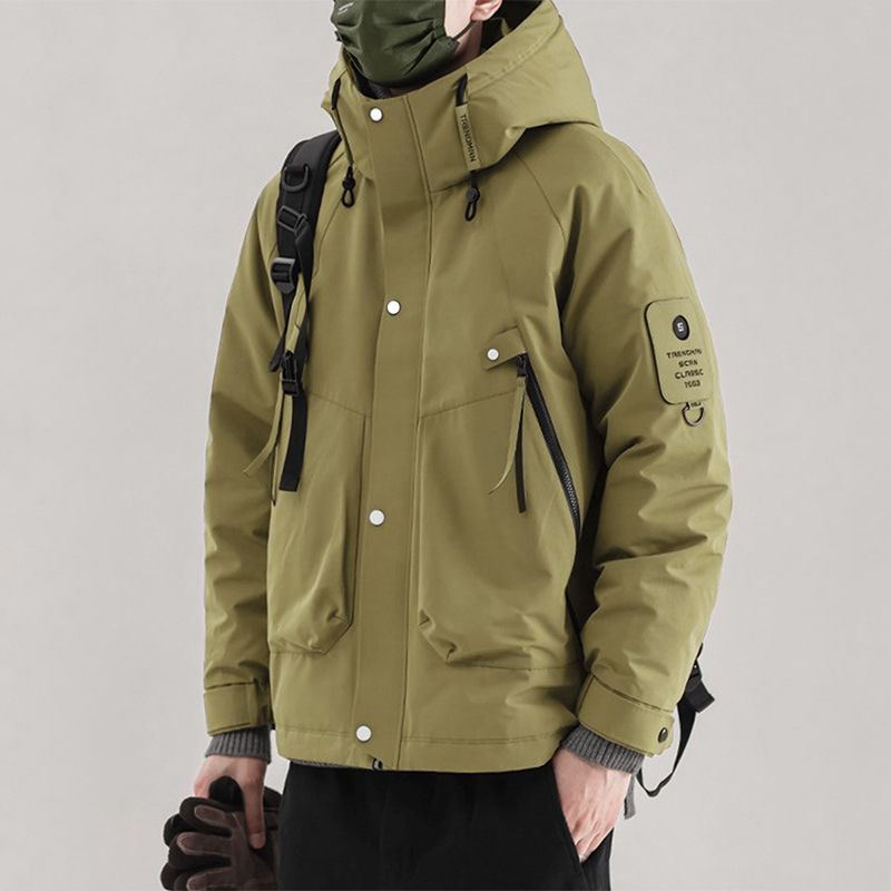 波司澄冲锋衣羽绒服男短款2023新款冬季加厚保暖连帽户外防风工装