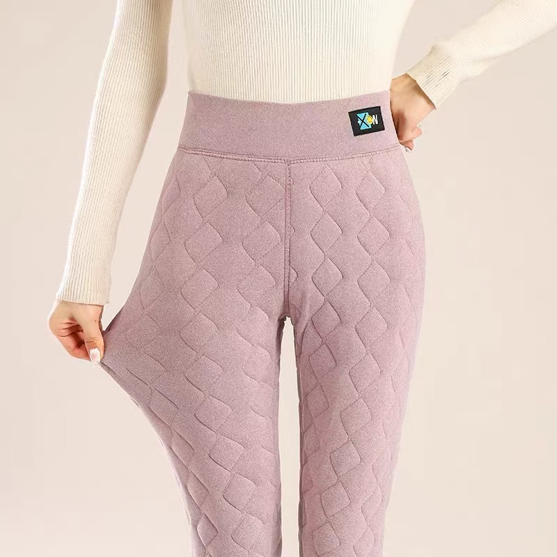 冬季女士高腰加厚加绒保暖裤秋冬修身打底裤内穿雪地蓄热棉裤