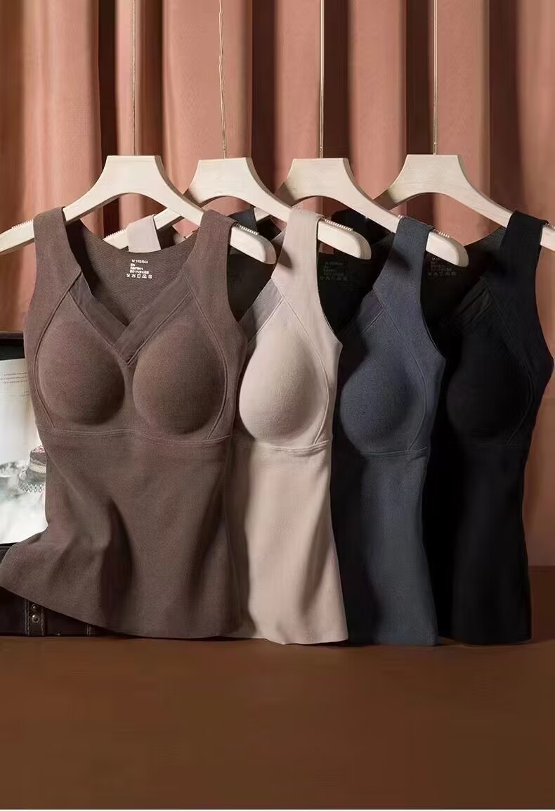 【衣衣不舍】高品质韩系网红背心加绒加厚无痕保暖美背女背心打底