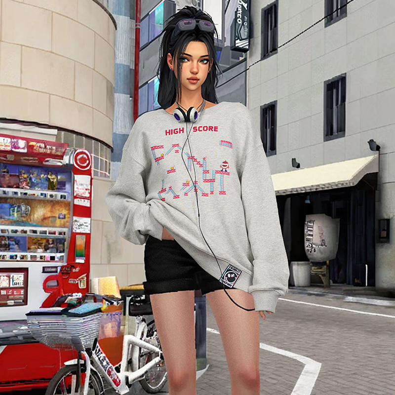 CANOTWAIT_陈伟霆2026新款S.W.SMILEY联名潮牌刺绣长袖圆领卫衣