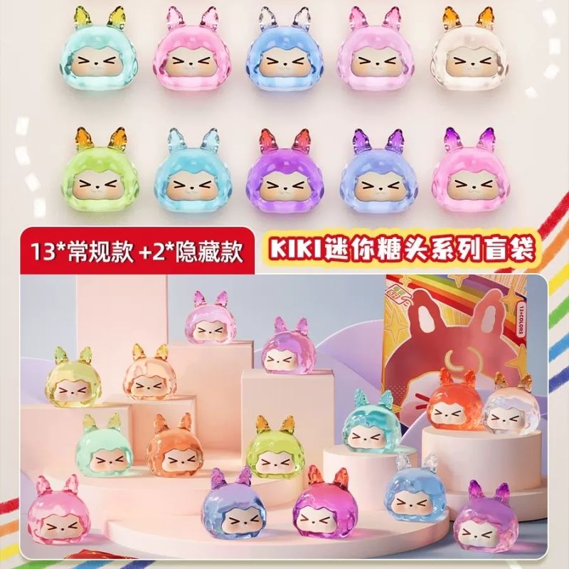 【拆盒】嘿粉儿KIKI迷你mini糖头系列盲袋盲盒潮玩手办公仔摆件礼物