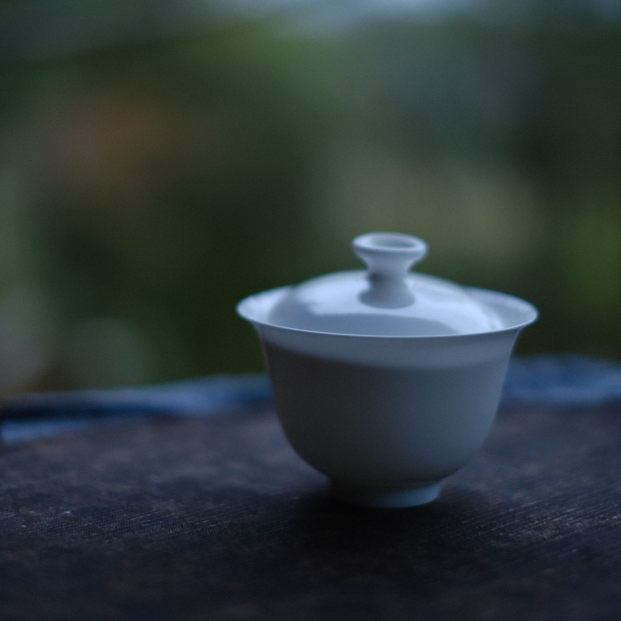 潮汕骨瓷双圈美人盖碗 薄胎 功夫茶具盖碗 陶瓷中式