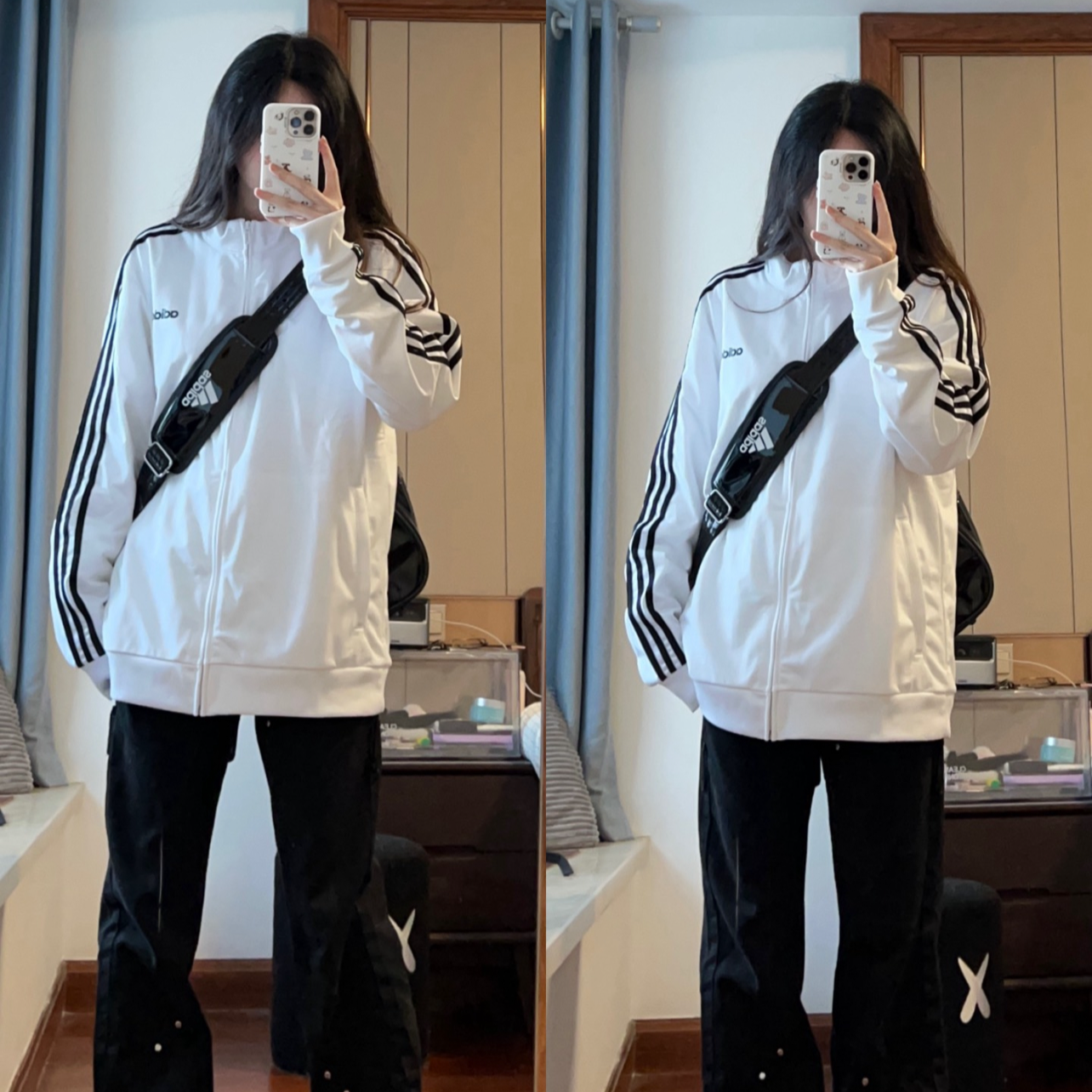 Adidas阿迪达斯正品男女款早秋运动防风立领跑步夹克外套EB3989
