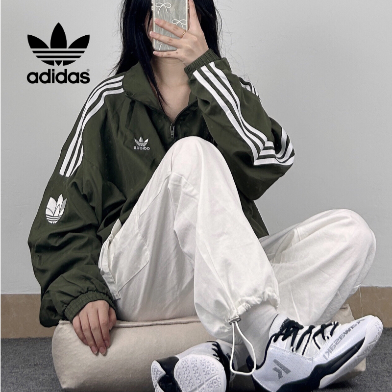 Adidas阿迪达斯~~三叶草男女外套春秋款防风运动休闲夹克JI7534