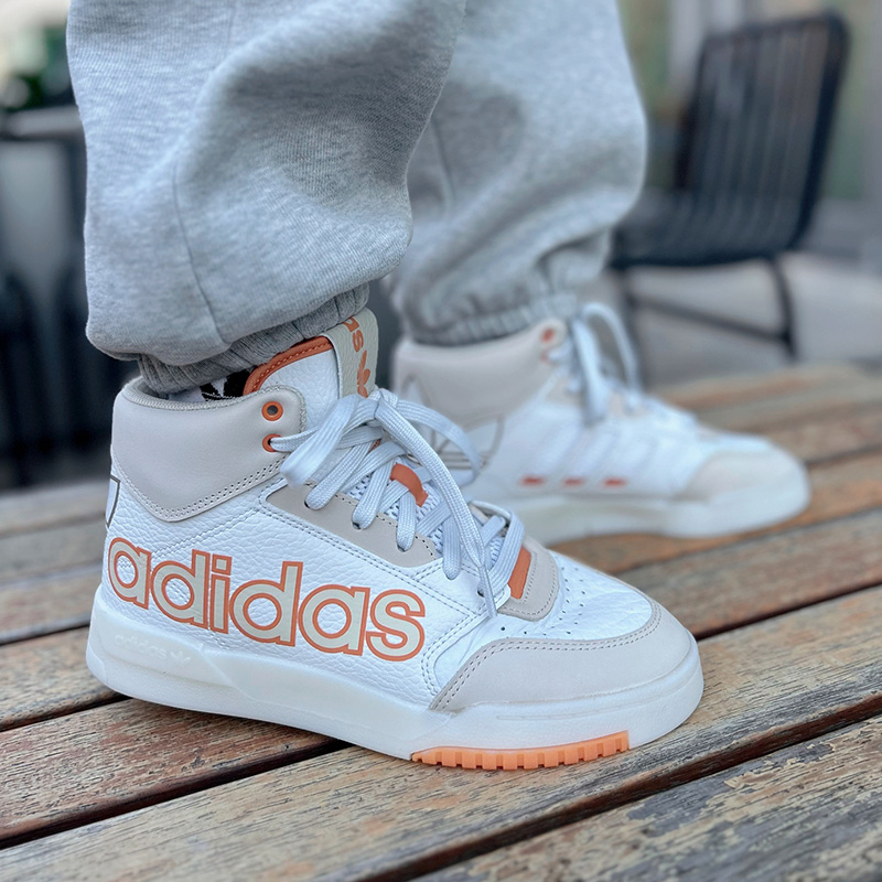 Adidas三叶草板鞋女2023新款DROPSTEP运动鞋高筒休闲鞋GW9534秋季