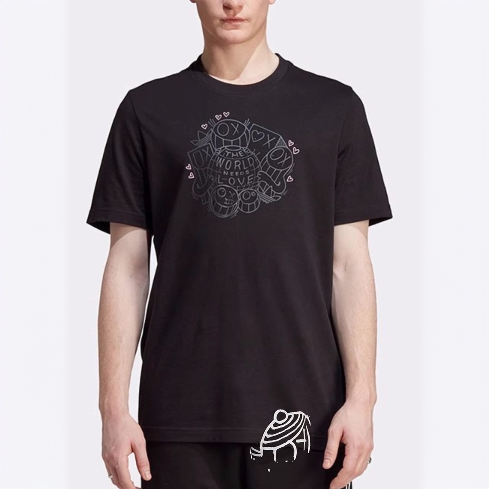 Adidas/阿迪达斯三叶草短袖男子休闲服运动圆领t恤 6390