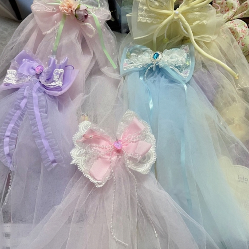 公主女2024年秋季甜美休闲风发饰头饰蓝色宝宝女童仙女可爱