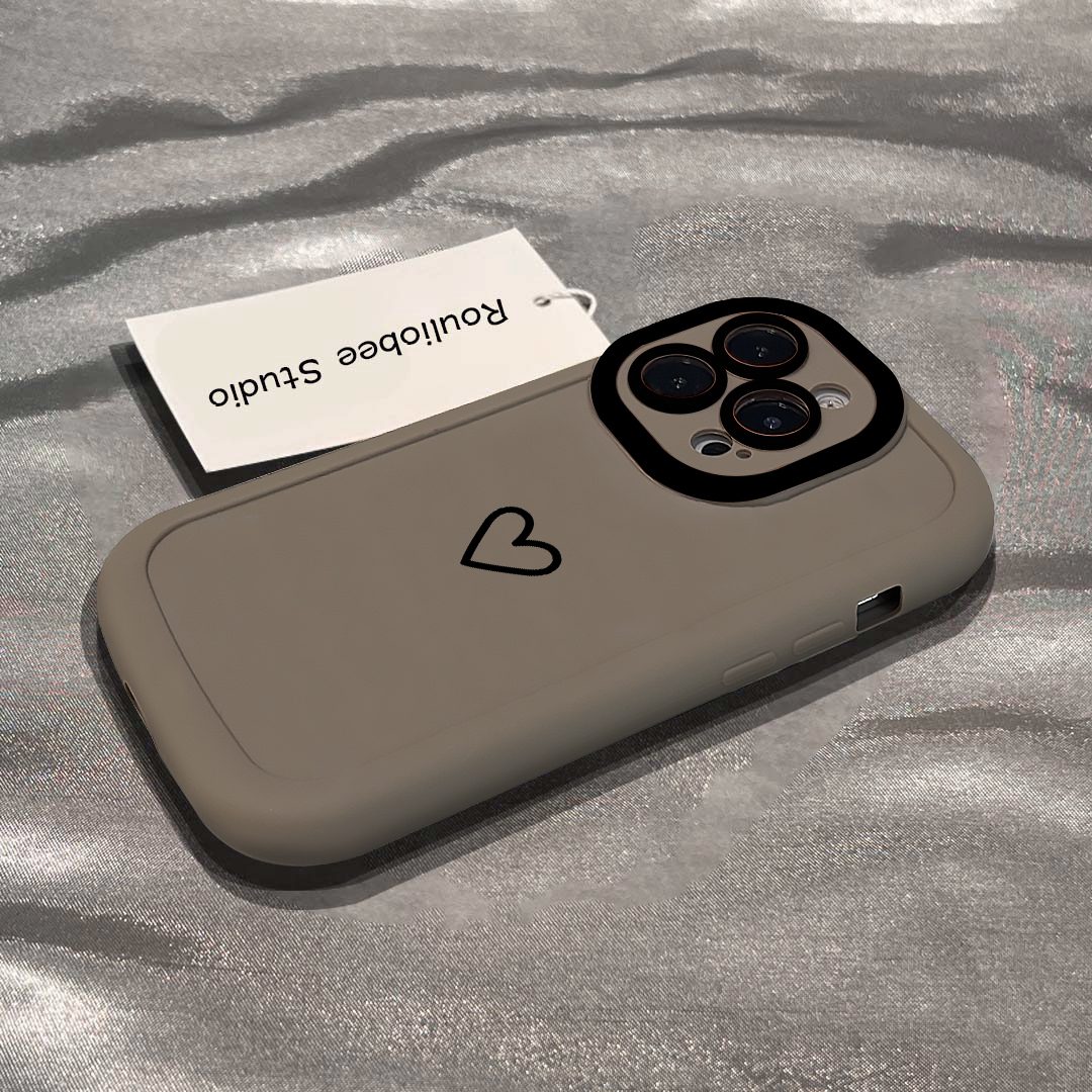 简约小爱心iphone15/13苹果14pro手机壳华为vivo小米oppo防摔软套