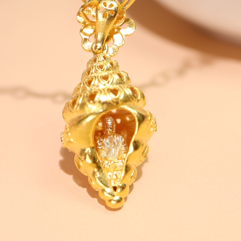 （灵魅）18K金法螺吊坠 不含链