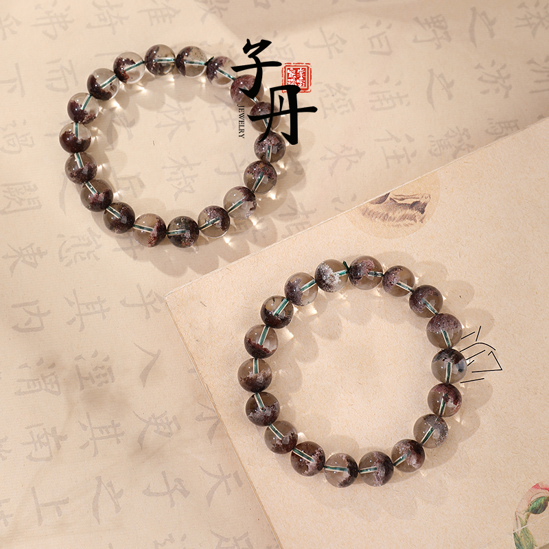 【雯雯】天然红幽灵半盆手串11mm天然水晶手串手链男女手串款W2-166