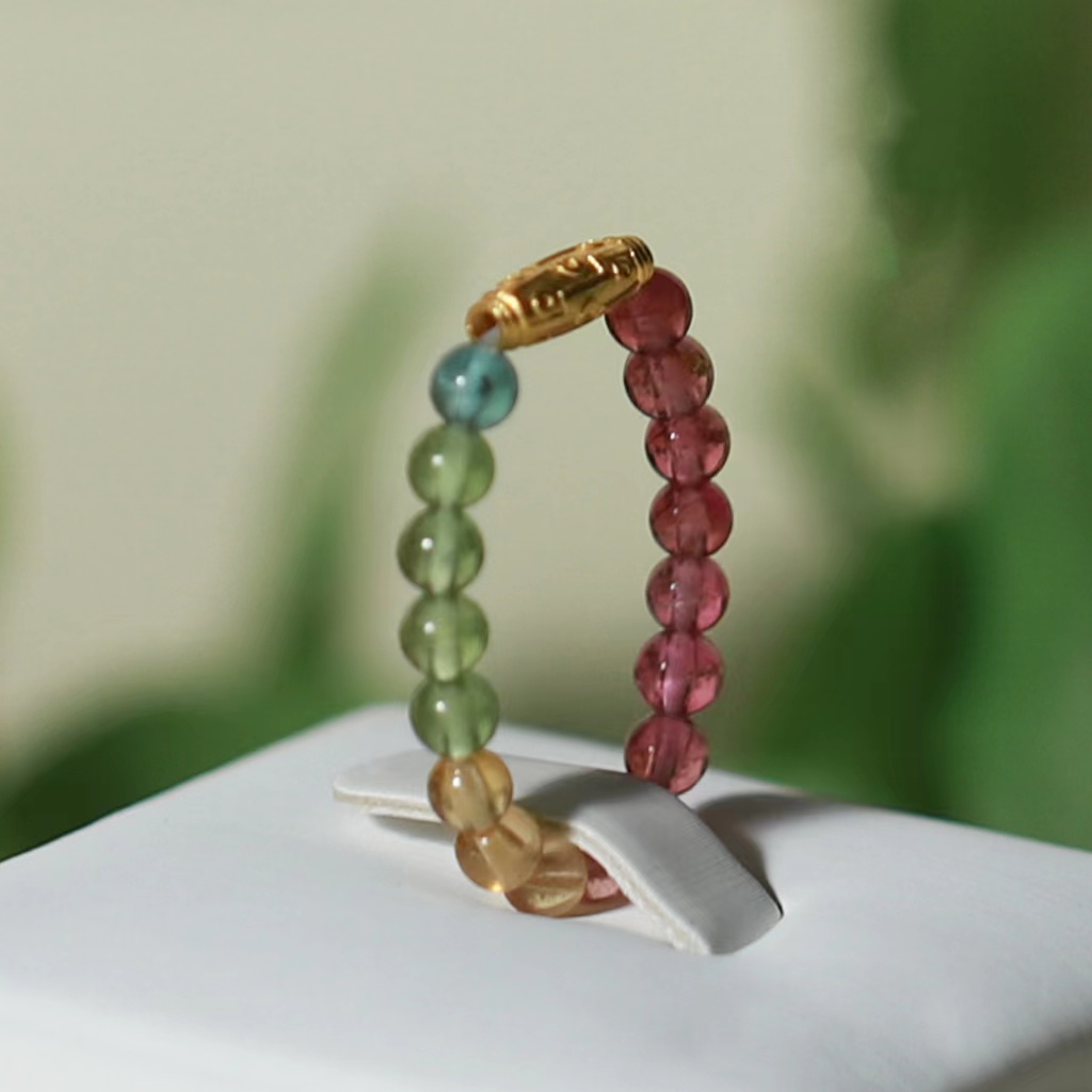 【雯雯】 碧玺DIY编织戒指 W2-228