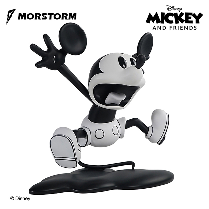 迪士尼正版MORSTORM魔力风暴吓一跳惊吓黑白米奇潮玩手办摆件礼物