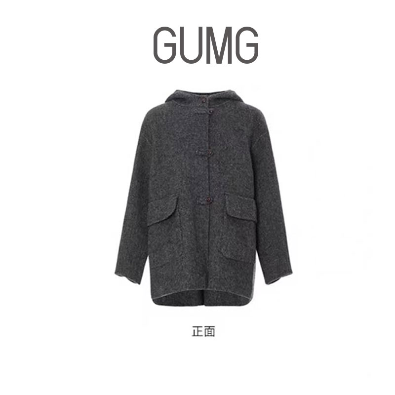 【女装优选】GUMG-秋冬连帽毛呢大衣GM10137