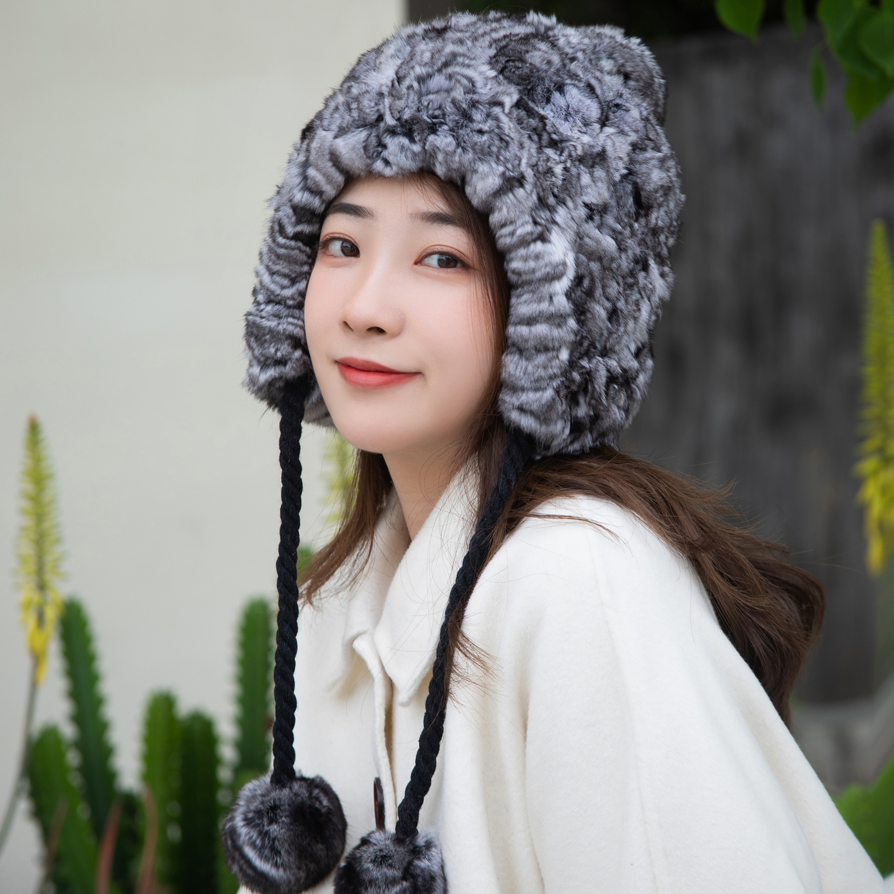 轻奢款龙猫帽子! 南瓜帽双面编织加绒加厚女士冬季保暖包头帽柔软