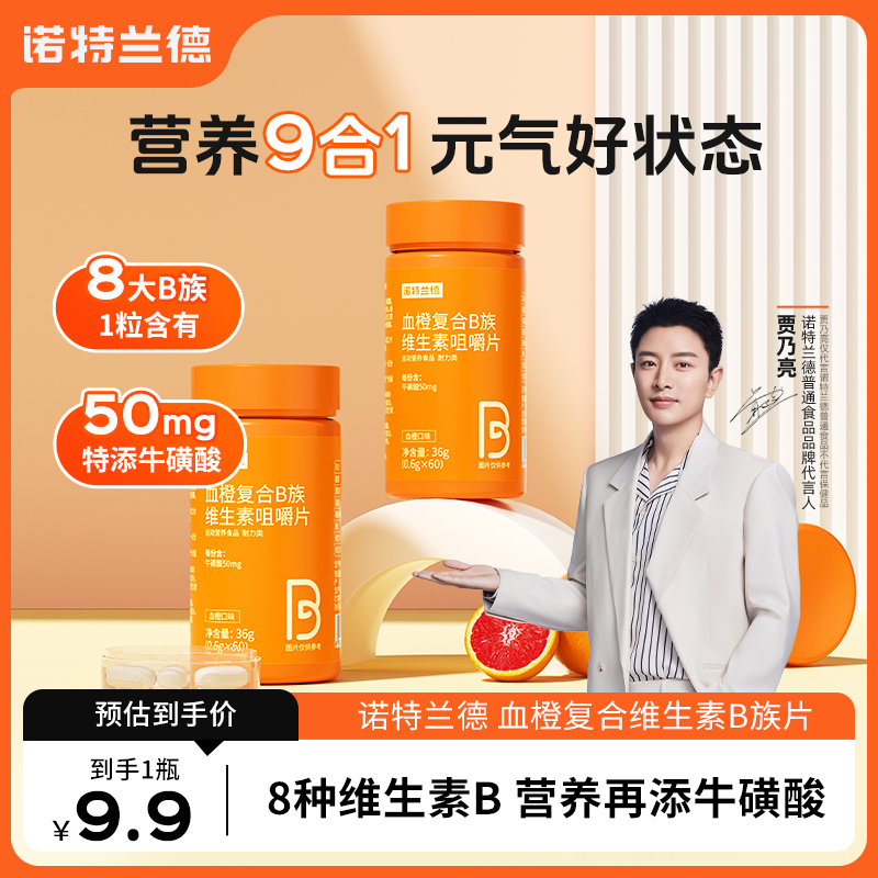 诺特兰德复合B族维生素咀嚼片b1b2b族vb6b12 60片/瓶