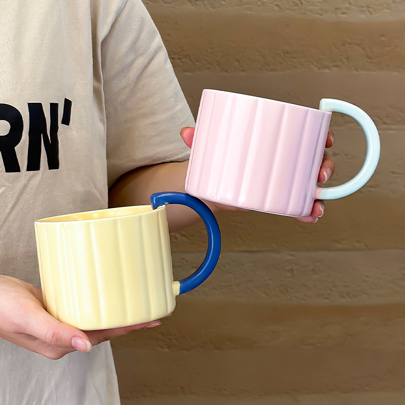 马克杯ins小众设计感陶瓷杯子女生高颜值咖啡杯早餐杯家用办公室