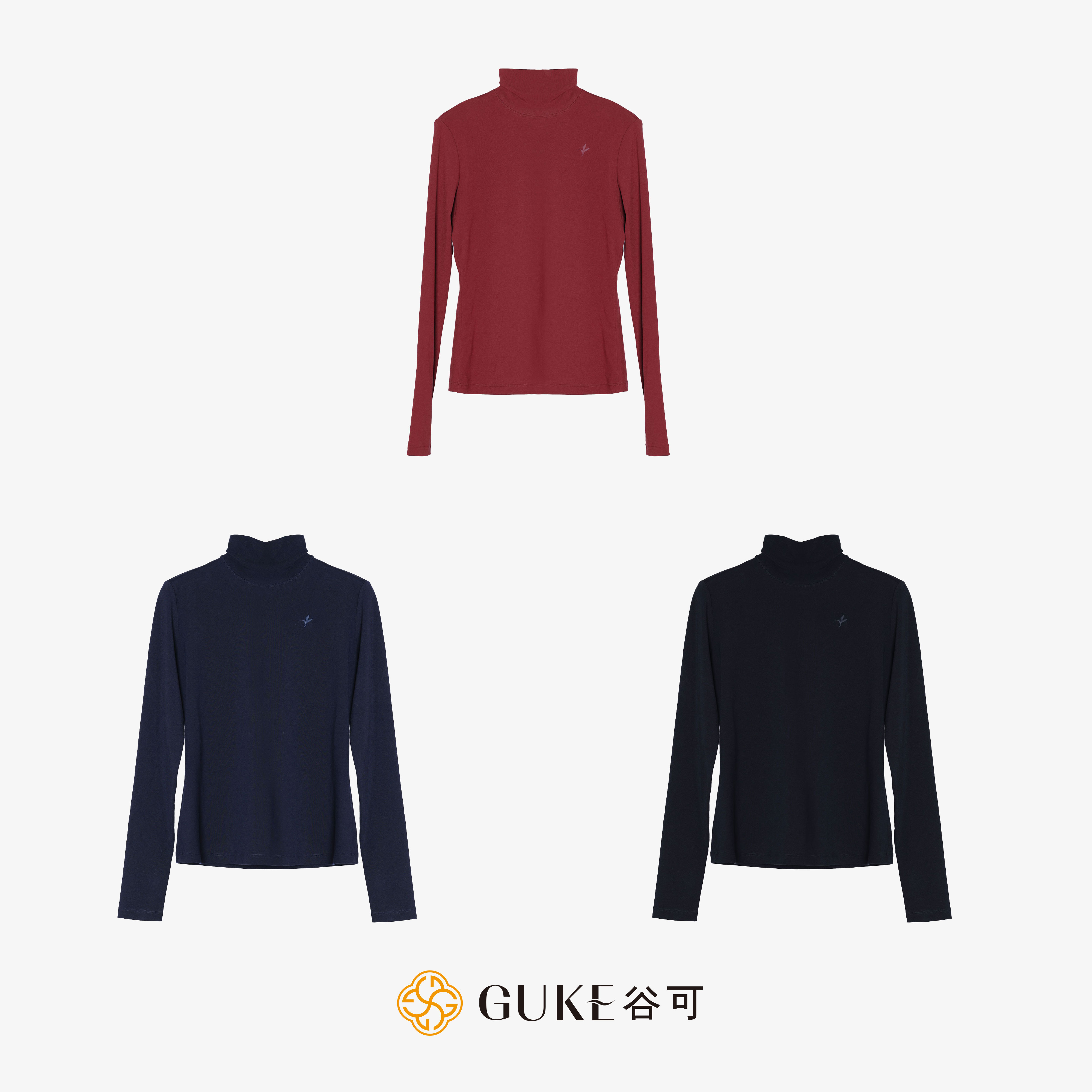 GKE/谷可TC838高领针织衫女秋冬精致修身显瘦百搭长袖打底上衣