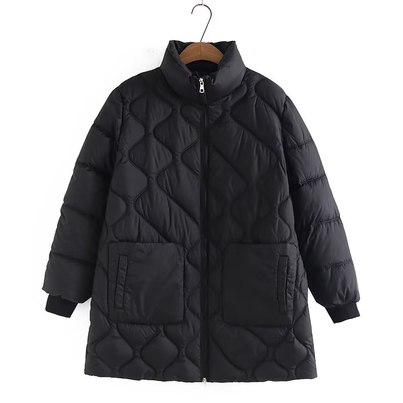 胖妹妹加大加肥显瘦中长款棉衣