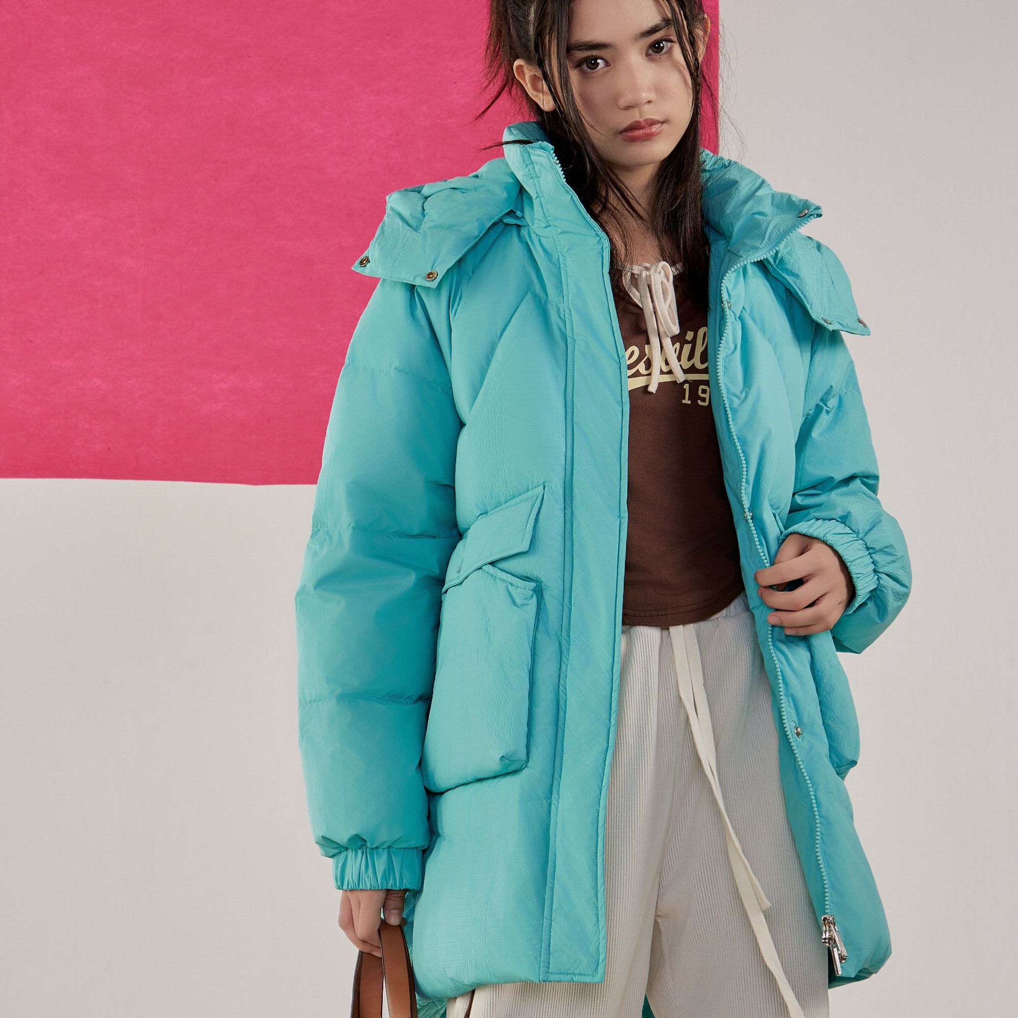 馨 2024【X】12月6日 男童女童时尚蒂芙尼绿色羽绒服6036-