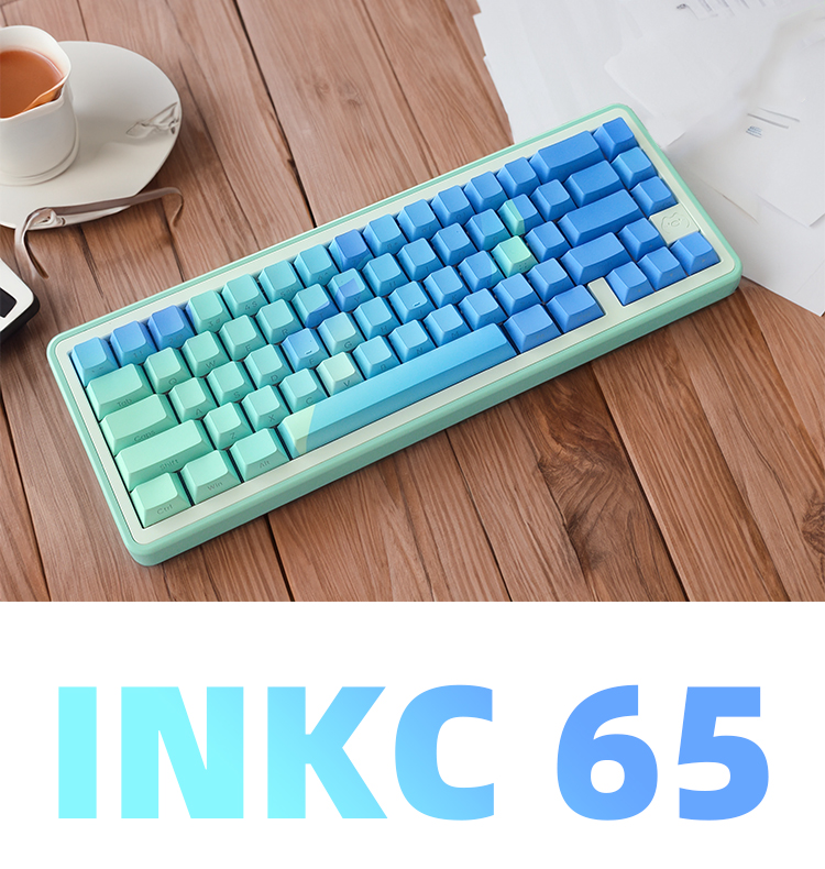 INKC65机械键盘套件客制化套件铝坨坨gasket声优铝合金hifi麻将音