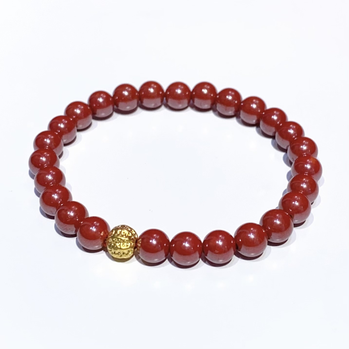 足金999黄金【健康核桃珠】转运珠帝王砂6mm朱砂手串过节好礼