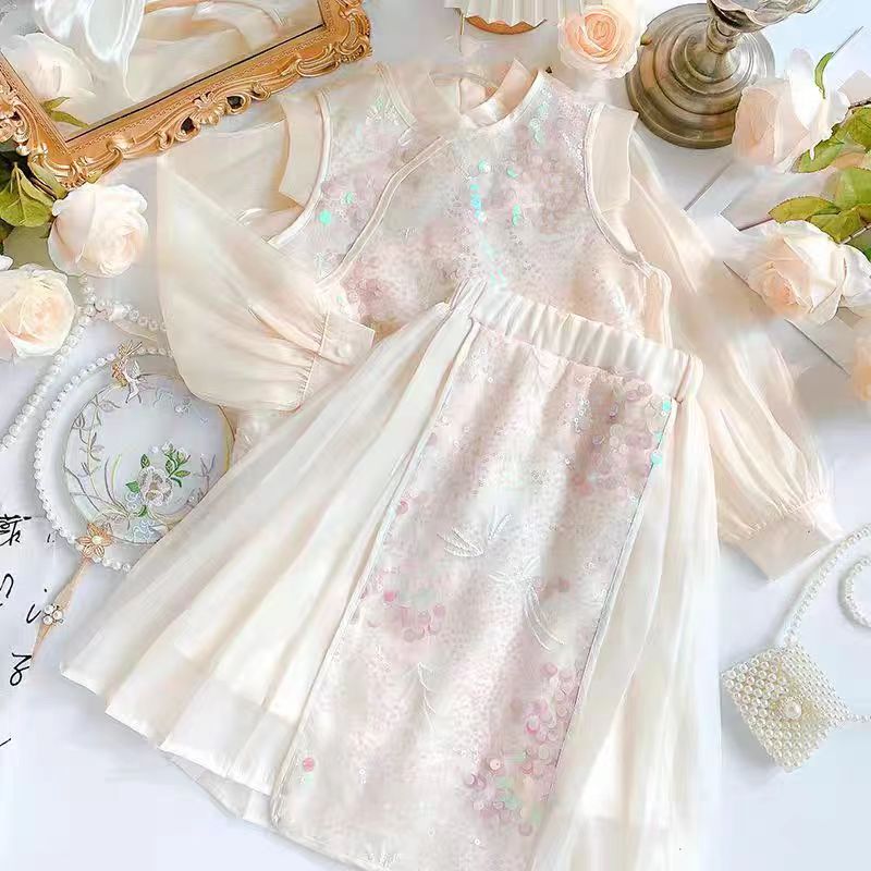 408006《现》优选夏季韩版儿童舒适时尚洋气国风百搭套装